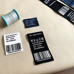 ハンドメイドタグ タグテープ【50cm単位販売】洗濯表示タグデザイン 商用利用可 タグリボン 韓国テープ001 8枚目の画像