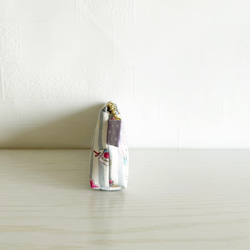 ストライプにゆめかわユニコーンのペンケース【女の子　ギフト　プレゼント　筆箱　キルティング　ファスナー　 11枚目の画像