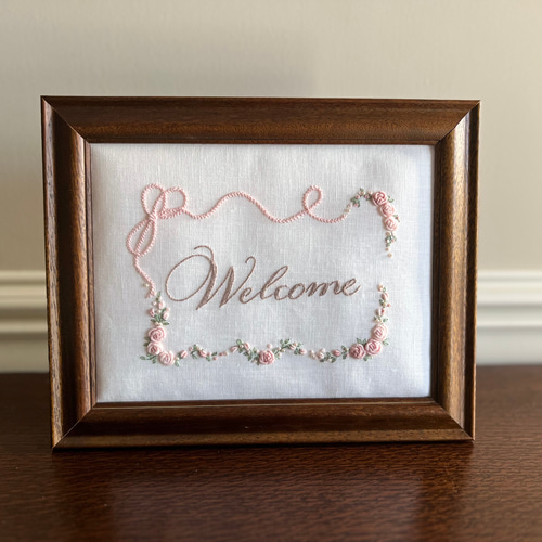 ☆手刺繍が素敵なフォトフレーム・フランスアンティーク☆ ☆手刺繍が素敵なフォトフレーム・フランスアンティーク☆