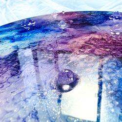 雨上がりの紫陽花/abstract art/アルコールインクアート 5枚目の画像