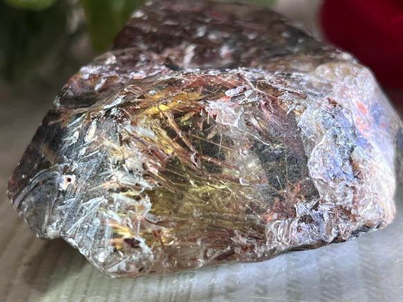 ルチル内包✨　スモーキー エレスチャル クォーツ 骸骨水晶　原石　ラフストーン 2枚目の画像