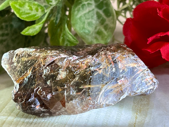 ルチル内包✨　スモーキー エレスチャル クォーツ 骸骨水晶　原石　ラフストーン 9枚目の画像