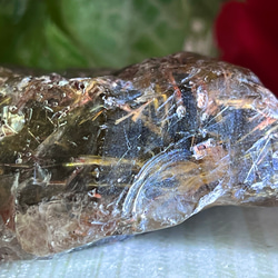 ルチル内包✨　スモーキー エレスチャル クォーツ 骸骨水晶　原石　ラフストーン 8枚目の画像