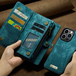 財布カード型の手帳スマホケース　iPhone13Pro　 iPhone 15 14Pro SE 11 12 4枚目の画像