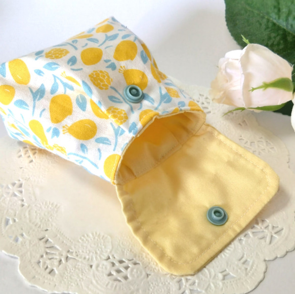 フラップ付きの小さなポーチ・レモン　＃n501 人気・おすすめ｜多用途・生活用品におすすめ キャンペーン中 即納 即日発送サービス