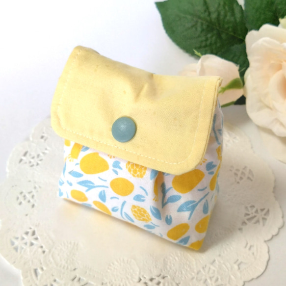 フラップ付きの小さなポーチ・レモン　＃n501 人気・おすすめ｜多用途・生活用品におすすめ キャンペーン中 即納 即日発送サービス