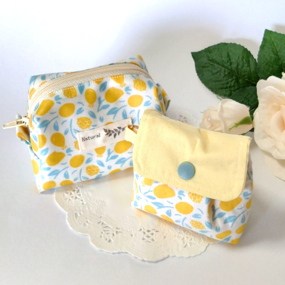 フラップ付きの小さなポーチ・レモン　＃n501 人気・おすすめ｜多用途・生活用品におすすめ キャンペーン中 即納 即日発送サービス