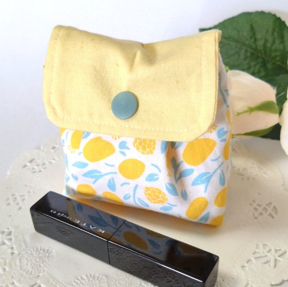 フラップ付きの小さなポーチ・レモン　＃n501 人気・おすすめ｜多用途・生活用品におすすめ キャンペーン中 即納 即日発送サービス