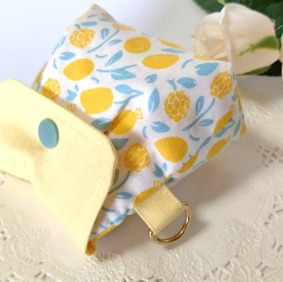 フラップ付きの小さなポーチ・レモン　＃n501 人気・おすすめ｜多用途・生活用品におすすめ キャンペーン中 即納 即日発送サービス