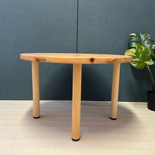 送料無料】 ローテーブル 丸形 60cm スギ 木組固定脚 【公式通販】