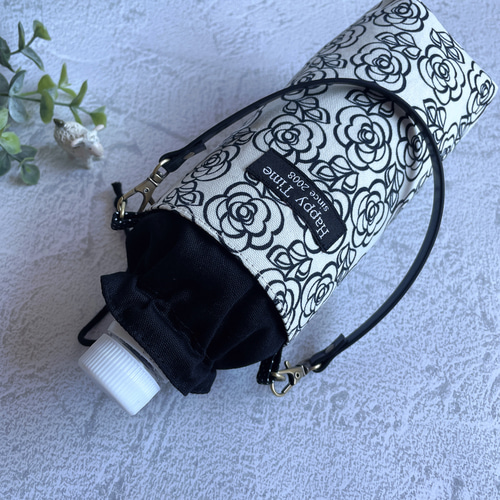 再販》500〜600ml用保冷ペットボトルカバー 欧米風 花柄 シック