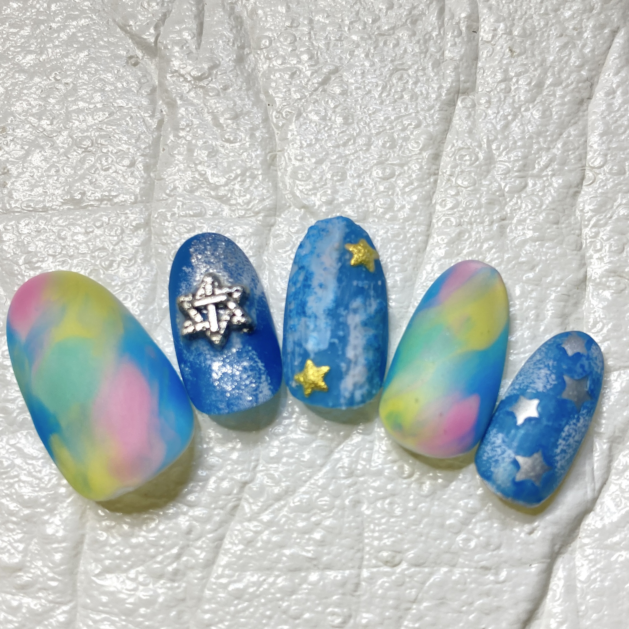 新作⭐︎ スターリーブルー〜デニムネイル〜ネイルチップ/短め 対応  