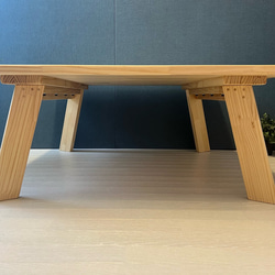 【送料無料】 ローテーブル 正方形 90cm パイン ナチュラル ボルト連結脚 11枚目の画像