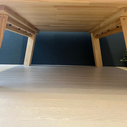 【送料無料】 ローテーブル 正方形 90cm パイン ナチュラル ボルト連結脚 6枚目の画像