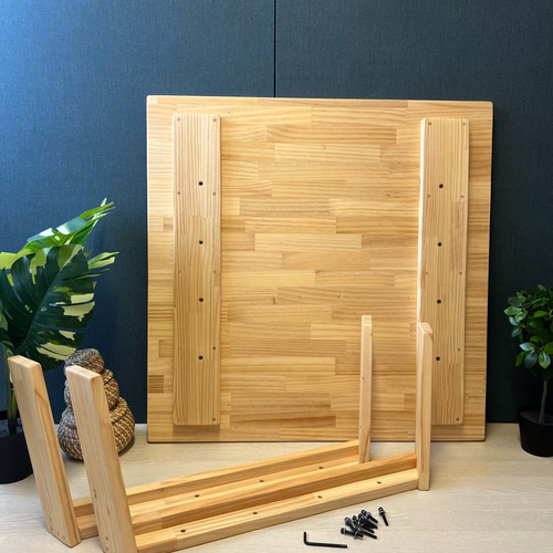 送料無料】 ローテーブル 正方形 90cm パイン ナチュラル ボルト連結脚 