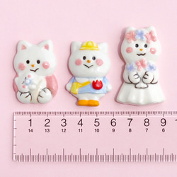 [出産祝い]ねこちゃん箸置きセット[猫  白猫　陶器] 8枚目の画像