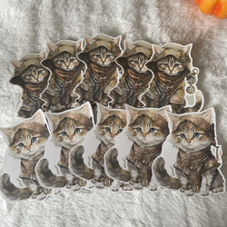 10 ファンタジー 猫 メモセット 紙モノセット コラージュ おすそ分けファイル 5枚目の画像