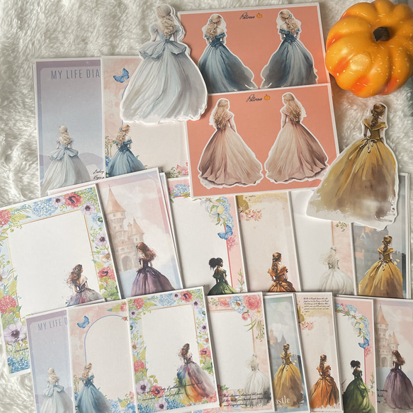 13 プリンセス メモセット 紙モノセット コラージュ おすそ分け  