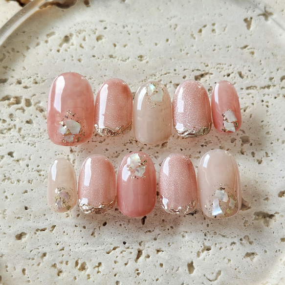 ネイルチップ オーダー ニュアンス うるうる もやもや ぷっくり