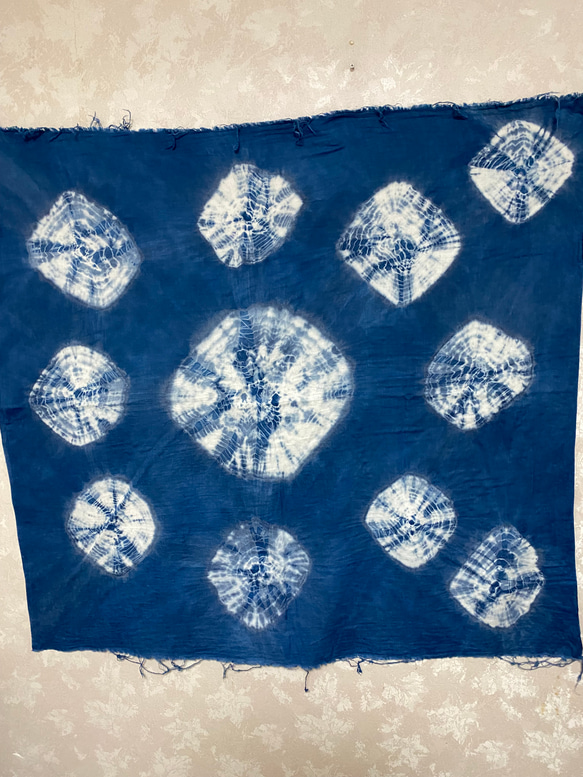 藍染め布(上げ巻き絞り)34 4枚目の画像
