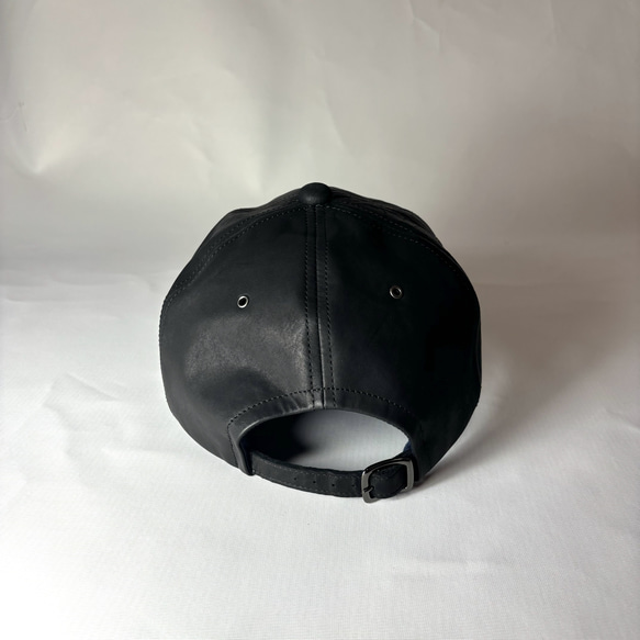 Leather Cap (black) 4枚目の画像