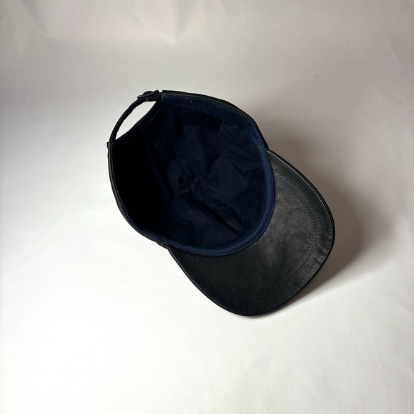 Leather Cap (black) 5枚目の画像