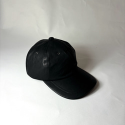 Leather Cap (black) 3枚目の画像