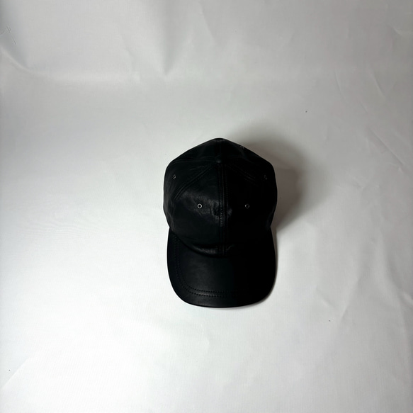 Leather Cap (black) 2枚目の画像