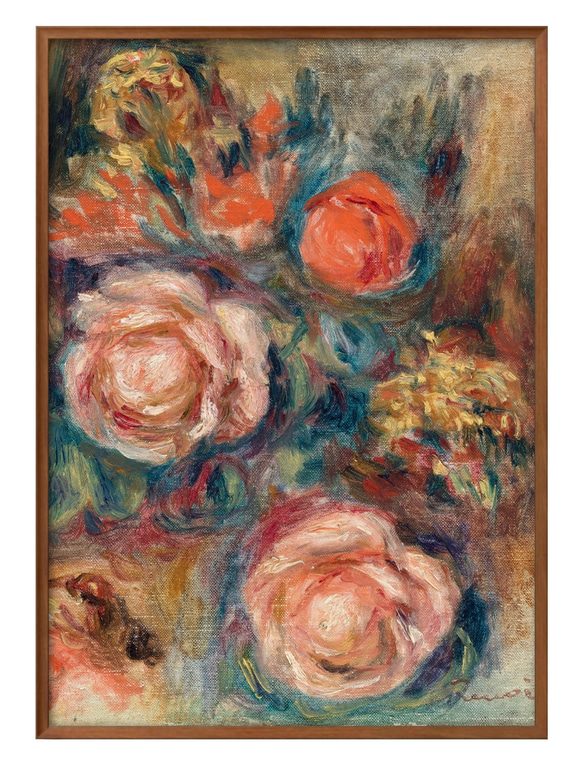 2094□ポスター アート 絵画『オーギュスト・ルノワール 薔薇 バラ