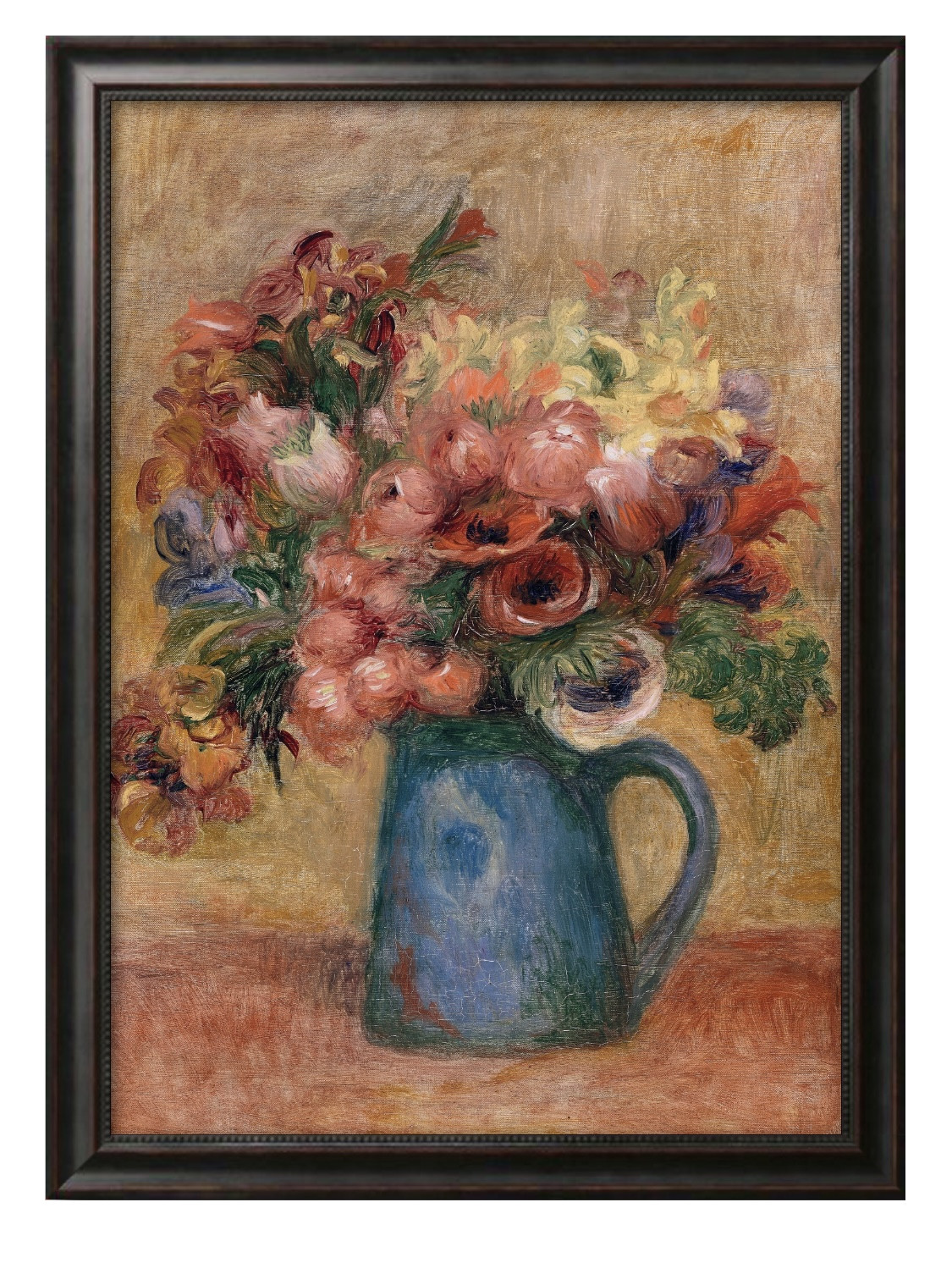 絵画　『卓上の薔薇』　フランス・ゴブラン織り使用　良質キャンバス　豪華　額絵
