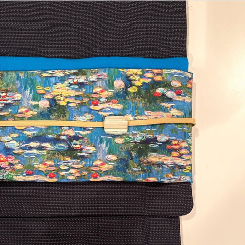 睡蓮 モネ 正絹 絹 帯地 反物 丸巻き新カラー