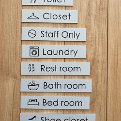 DOOR PLATE　ルームサイン 【Bed room】ベッドルーム　寝室　プレート　切文字　ピクトサイン　ドア表示 3枚目の画像