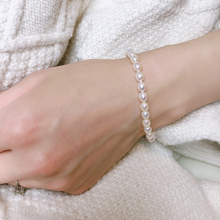 淡水パールのブレスレット バングル 真珠 淡水真珠 パール 6月