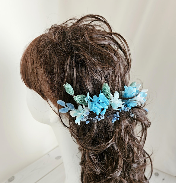 髪飾り(ヘアーアクセサリー）結婚式髪飾り　成人式髪飾り　卒業式　H-40 2枚目の画像