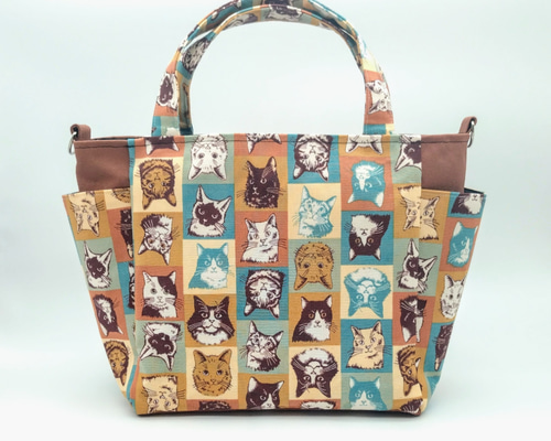 クロム様❤️オーダーページ②　可愛い猫　ショルダートートバッグ他 ねこ刺繍バッグ」｜レガートラルゴ