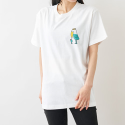 選べるジュース！ジュース大好きハシビロコウ Tシャツ ホワイト 1枚目の画像