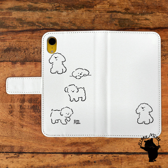 トイプーの手帳型スマホケース Android対応 Googlepixel7/7Pro/6Pro 1枚目の画像