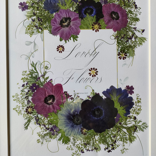 押し花アート額　　　　　　　　【タテ39cm×32cm】 押し花アート額 【タテ39cm×32cm】 押し花額アート