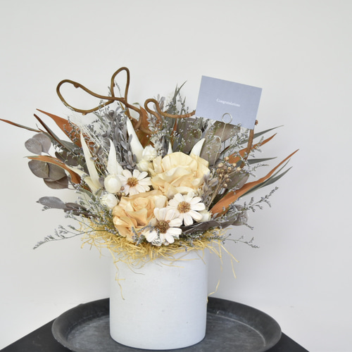 再販×7【お祝いギフトにおすすめ】フラワーアレンジメントL/開店祝い