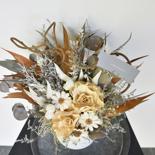 再販×7【お祝いギフトにおすすめ】フラワーアレンジメントL/開店祝い