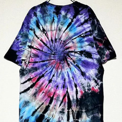 タイダイ染め Tシャツ　XLサイズ　カラフル×ブラック　スパイラル　 Hippies Dye HD21-56 4枚目の画像