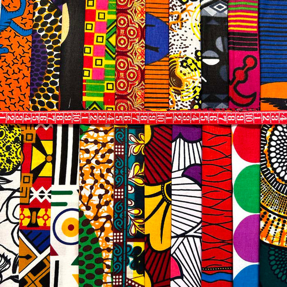 ハギレセット＊200枚組  生地  アフリカ布 アフリカン 小物作り ハンドメイド 手作り 手芸用品 布 カットクロス 7枚目の画像