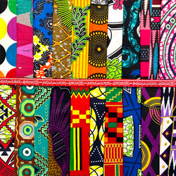 ハギレセット＊200枚組  生地  アフリカ布 アフリカン 小物作り ハンドメイド 手作り 手芸用品 布 カットクロス 2枚目の画像