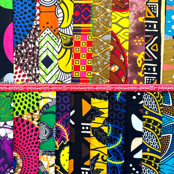 ハギレセット＊150枚組  生地  アフリカ布 アフリカン 小物作り ハンドメイド 手作り 手芸用品 布 カットクロス 5枚目の画像