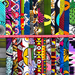 ハギレセット＊150枚組  生地  アフリカ布 アフリカン 小物作り ハンドメイド 手作り 手芸用品 布 カットクロス 8枚目の画像