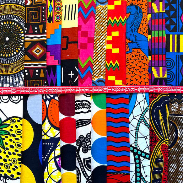 ハギレセット＊150枚組  生地  アフリカ布 アフリカン 小物作り ハンドメイド 手作り 手芸用品 布 no.2 2枚目の画像
