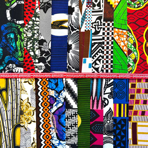 ハギレセット＊150枚組  生地  アフリカ布 アフリカン 小物作り ハンドメイド 手作り 手芸用品 布 no.2 6枚目の画像