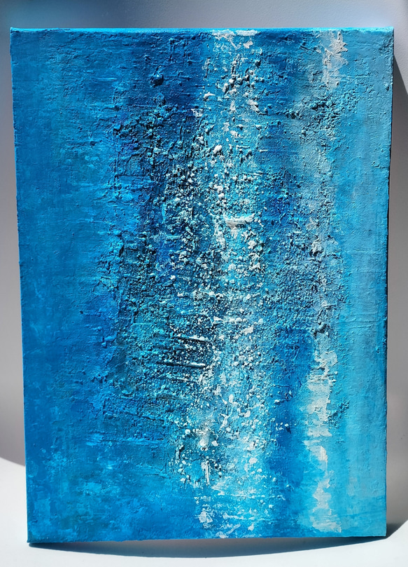 DIVE  F4  絵画　海 波 水 飛沫　マリンアート　現代アート ブルー　癒やし 開放感　清涼感　 2枚目の画像