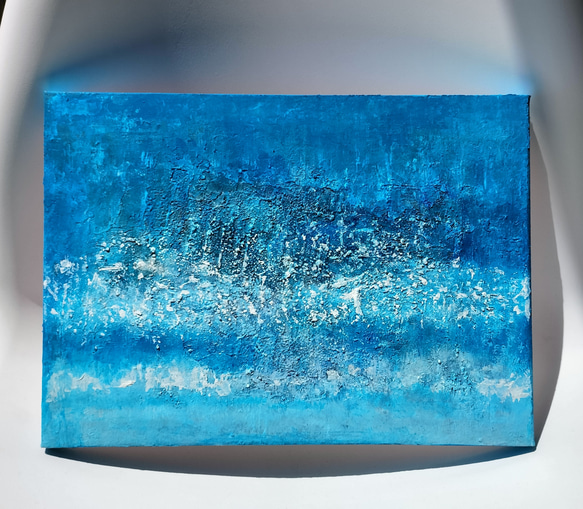 DIVE  F4  絵画　海 波 水 飛沫　マリンアート　現代アート ブルー　癒やし 開放感　清涼感　 1枚目の画像