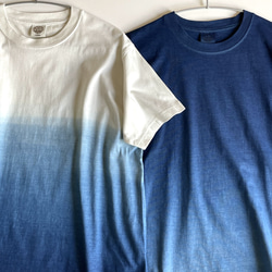 『海』 グラデーション Tシャツ 半袖 藍染 【受注制作】 8枚目の画像